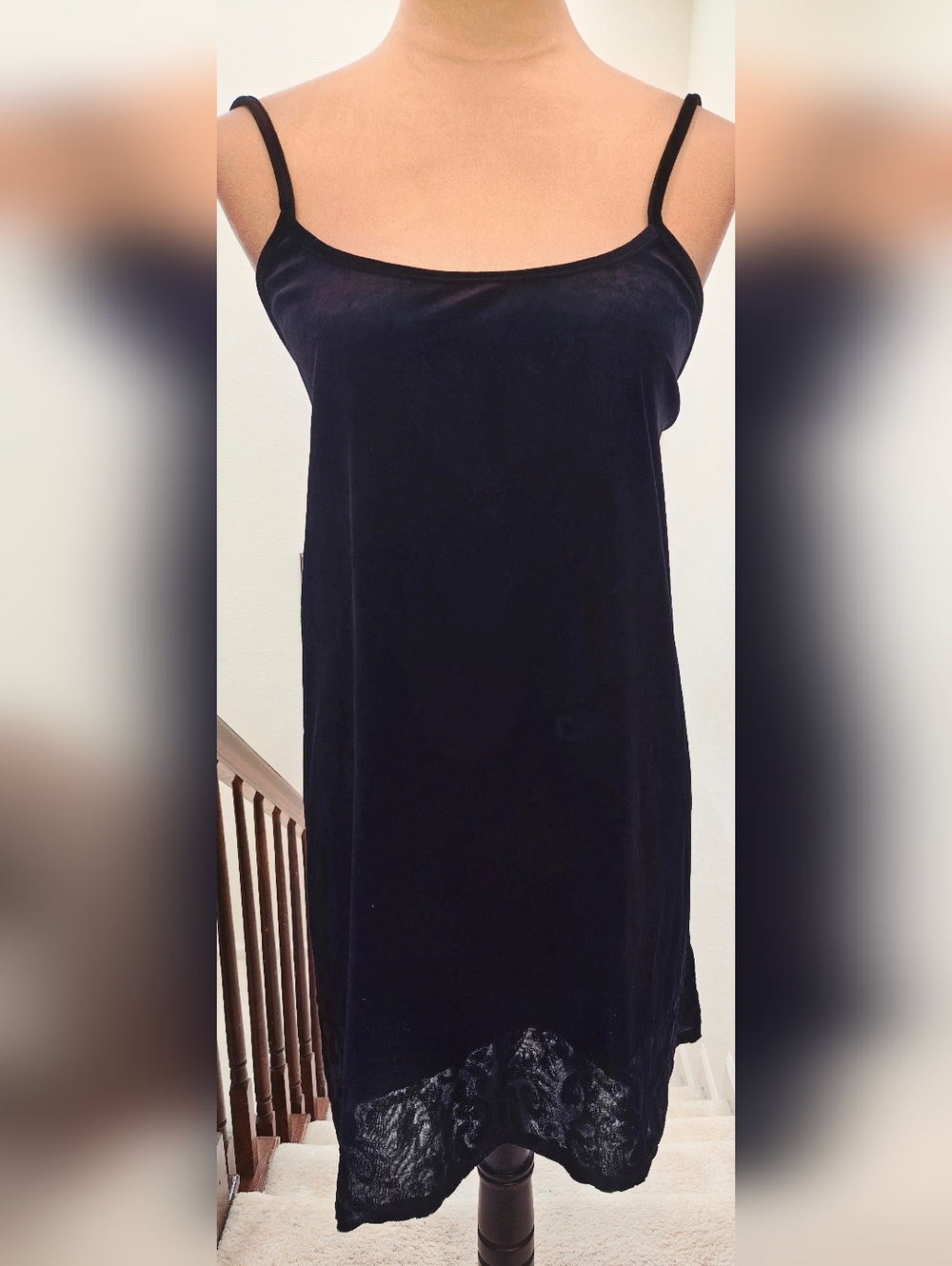 Y2K Plus Size Natorious Black Velvet Mini Dress w Velvet Burnout Hem.